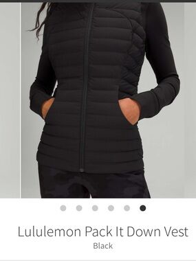 NWOT Lululemon Pack It Down Vest Black Sz 8